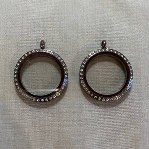 Origami Owl NEW Large Choco Locket with Crystals